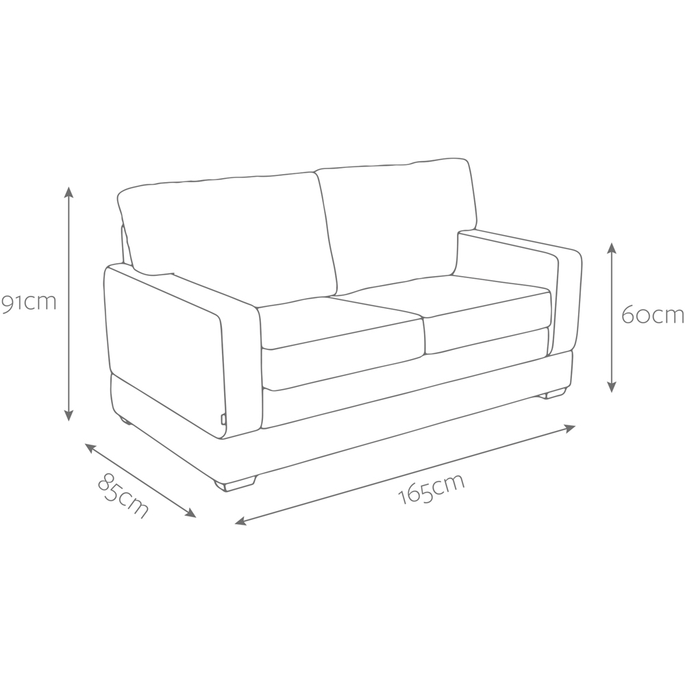 Jay-Be Urban 2 Seater Brushed Twill Pewter Sofa Bed with e-Pocket Mattress Image 8