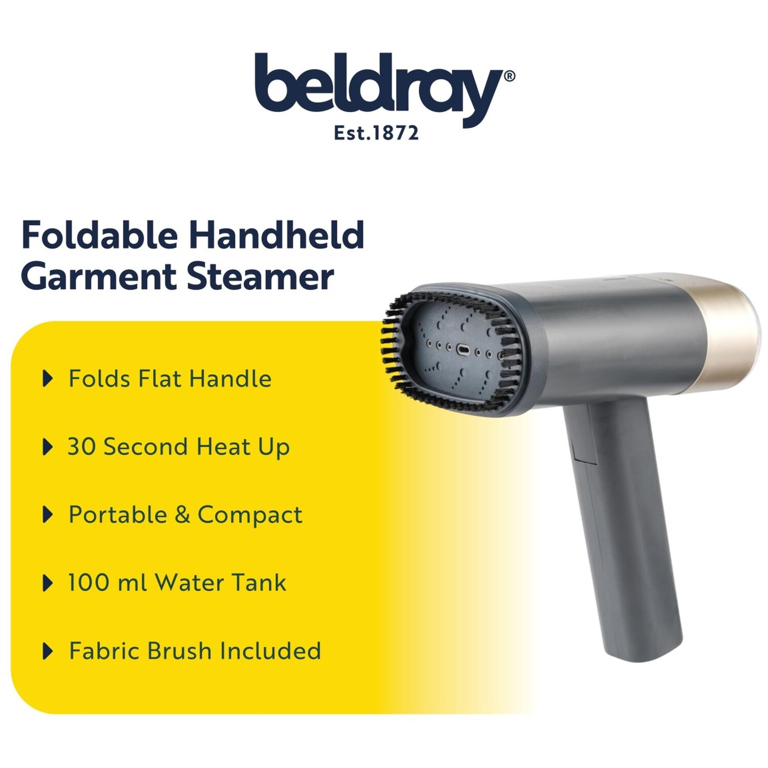 Beldray Fold Away Garment Steamer Navy Image 7