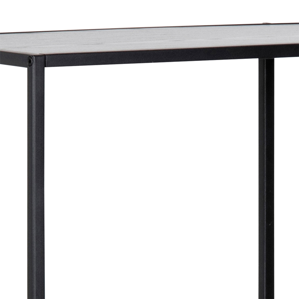 Furniture To Go Seaford Black 3 Shelf Metal Asymmetrical Bookcase Image 7