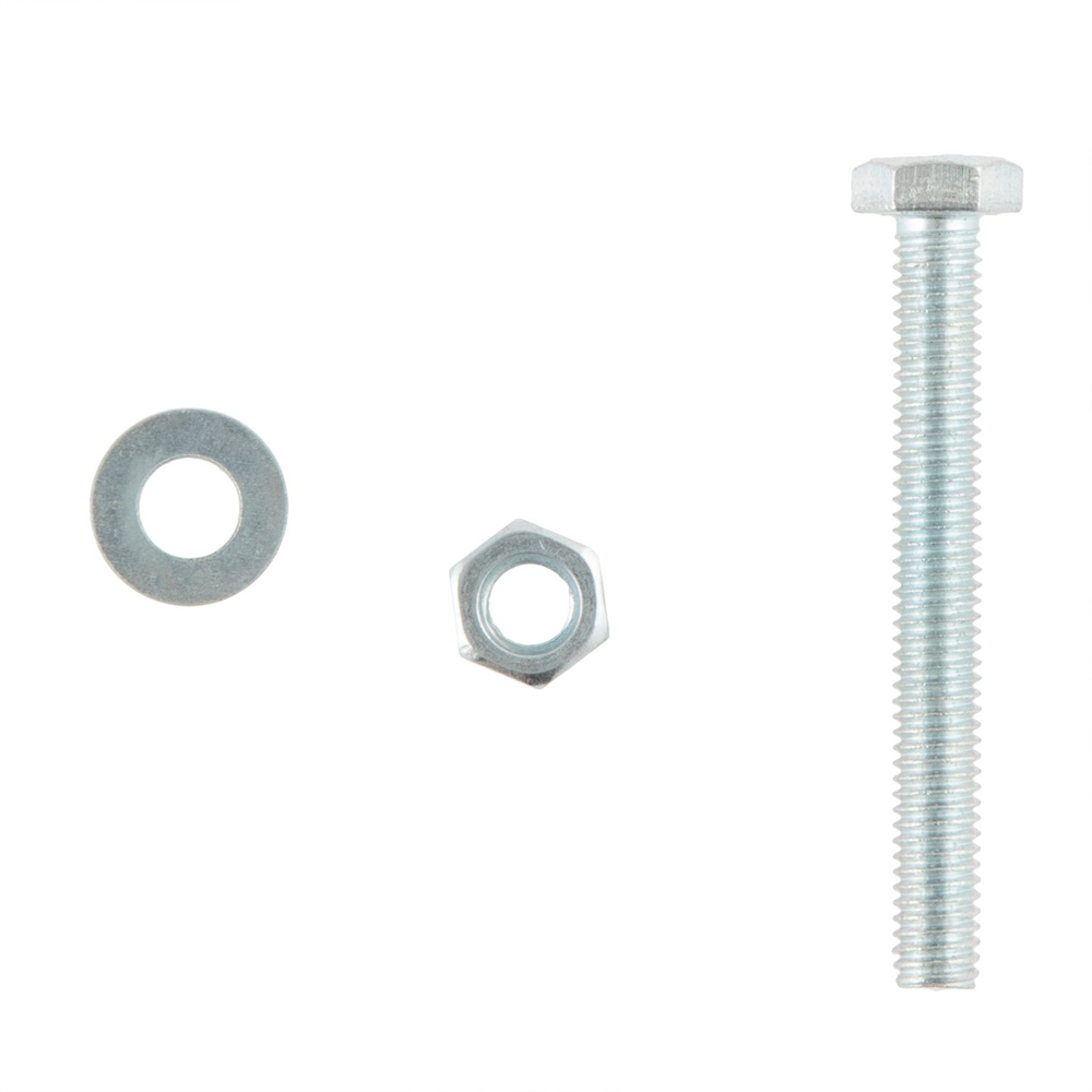 Hiatt M6 x 50mm Hex Bolt Nut and Washer 10 Pack Image 2