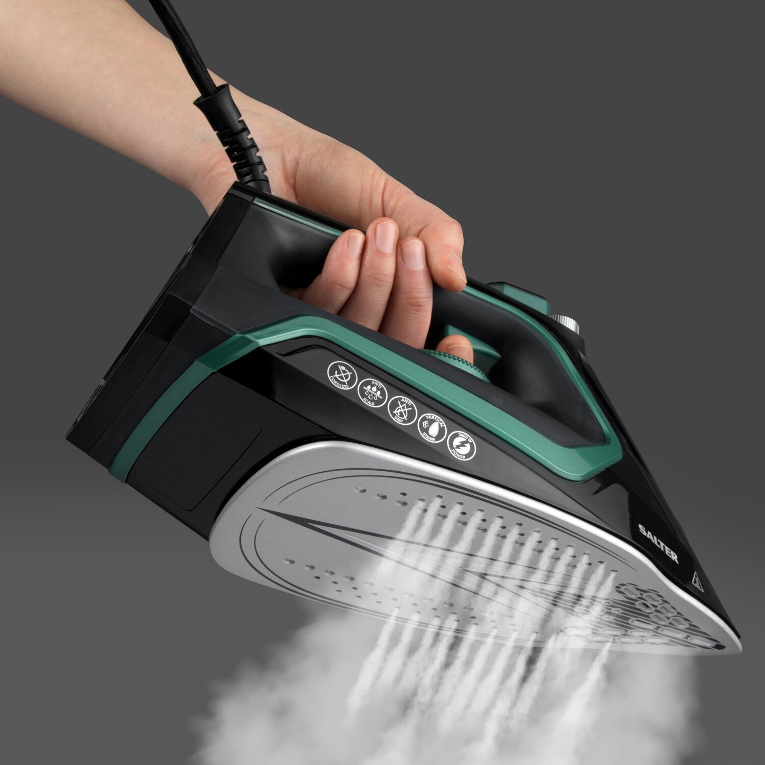 2600W Salter Steam Iron  - Black Image 8