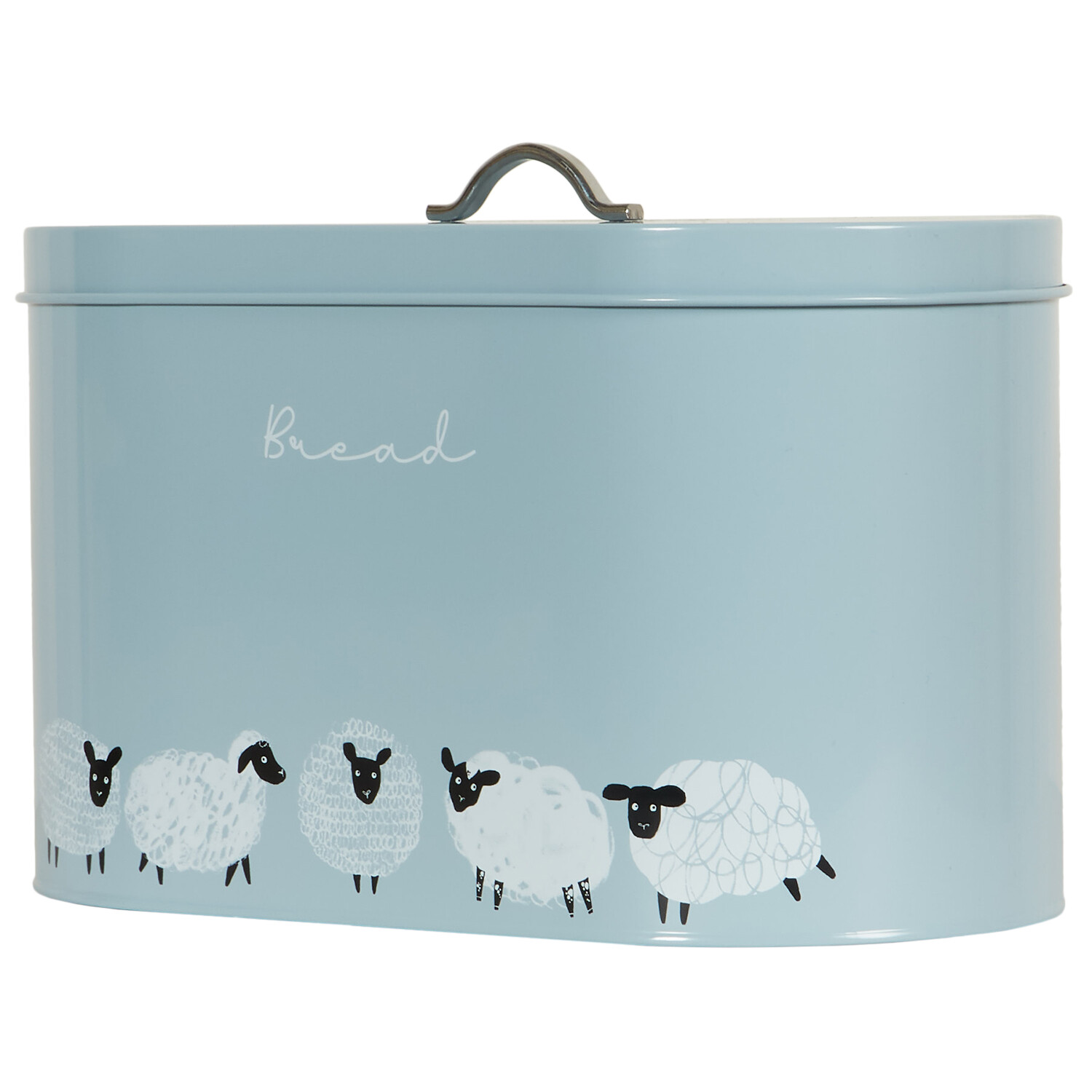 Highland Flock Oval Bread Bin - Grey Image 2