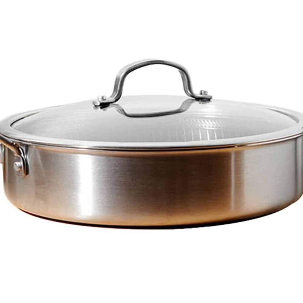 Kitchen Master Hex Stainless Steel Saute Pan - Silver Image 4