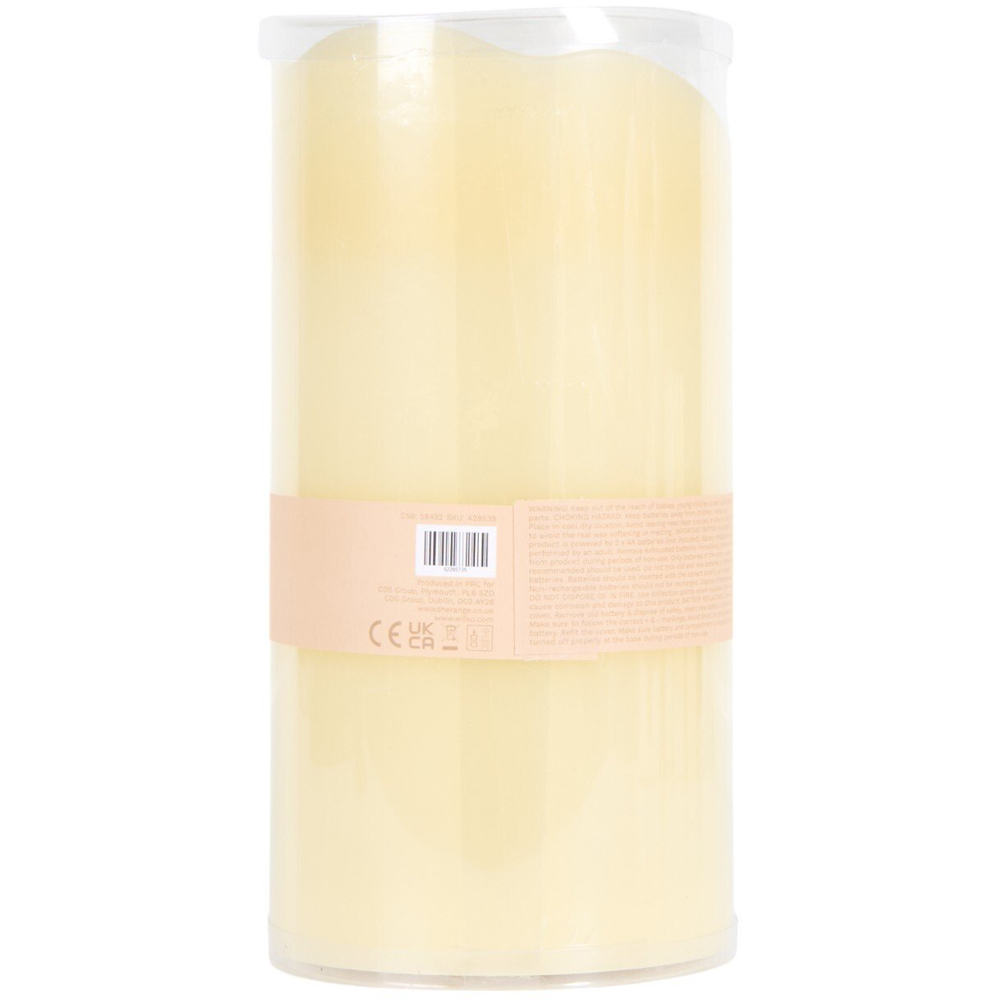 Flicker Blow Out LED Candle  - Neutral / 25cm Image 2