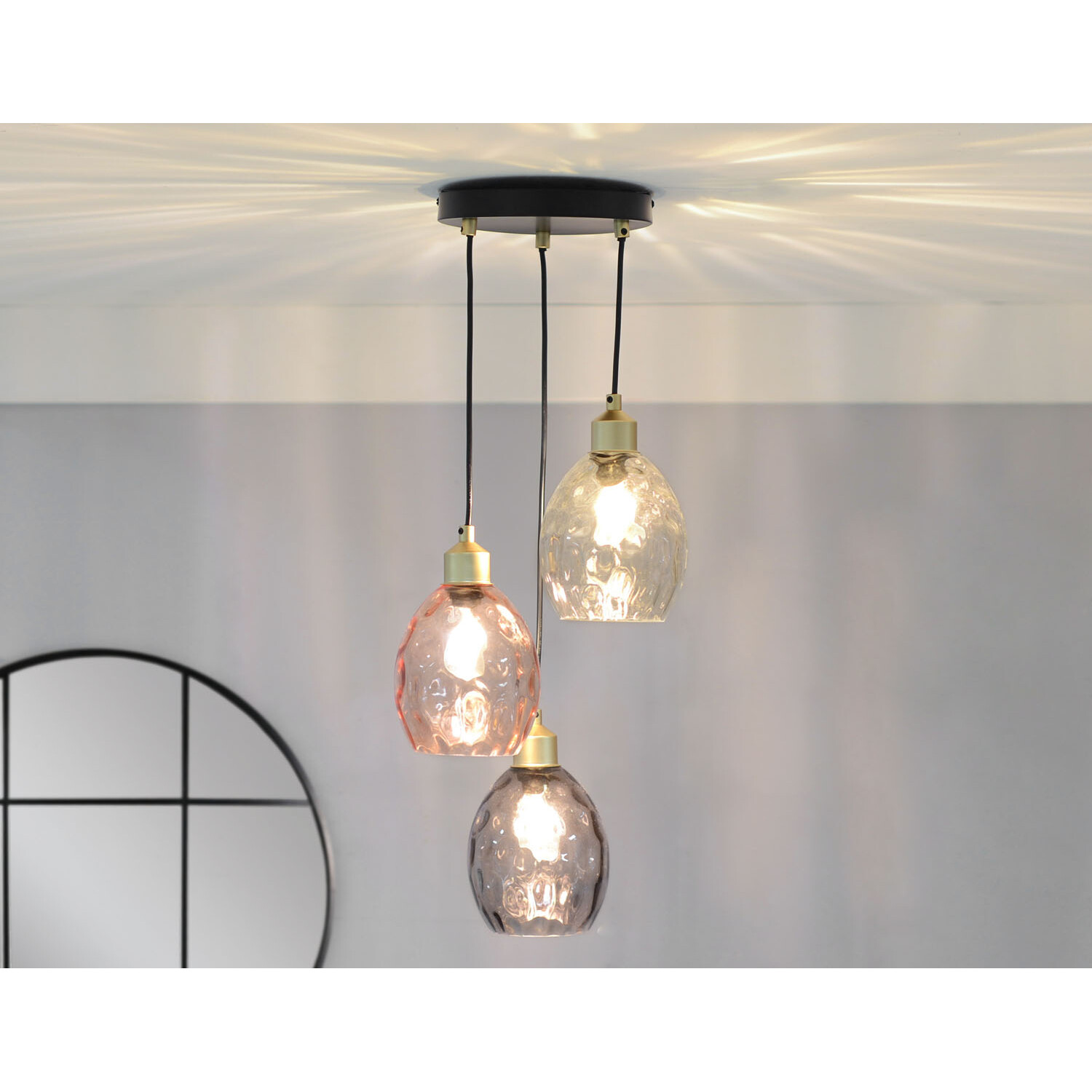 Neave 3 Light Droplet Ceiling Fitting Image 3