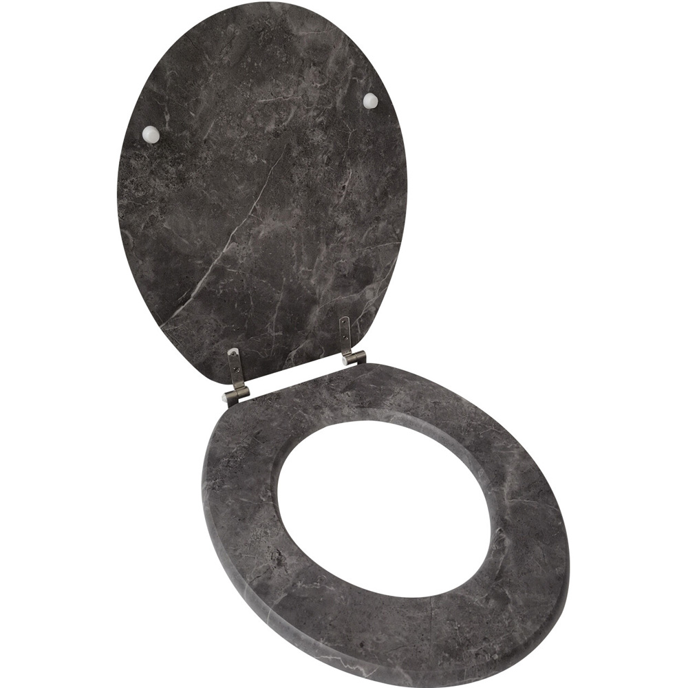 Moonlight Marble Grey Toilet Seat Image 2