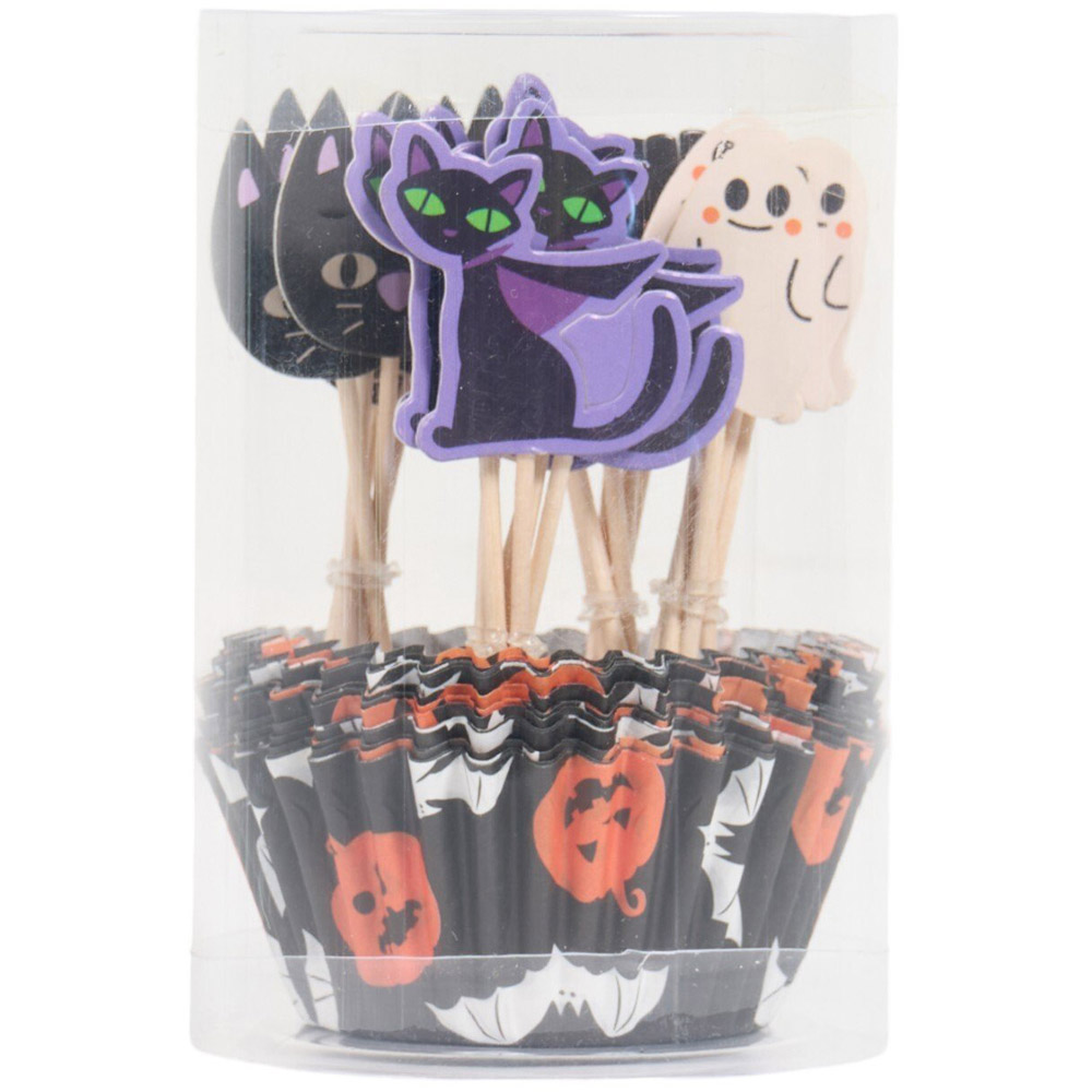 Halloween Cupcake Case Set Black Image 2