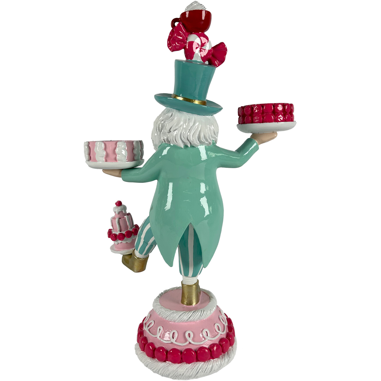 Scrumptious Santa Tealight Holder Green and Pink Image 2