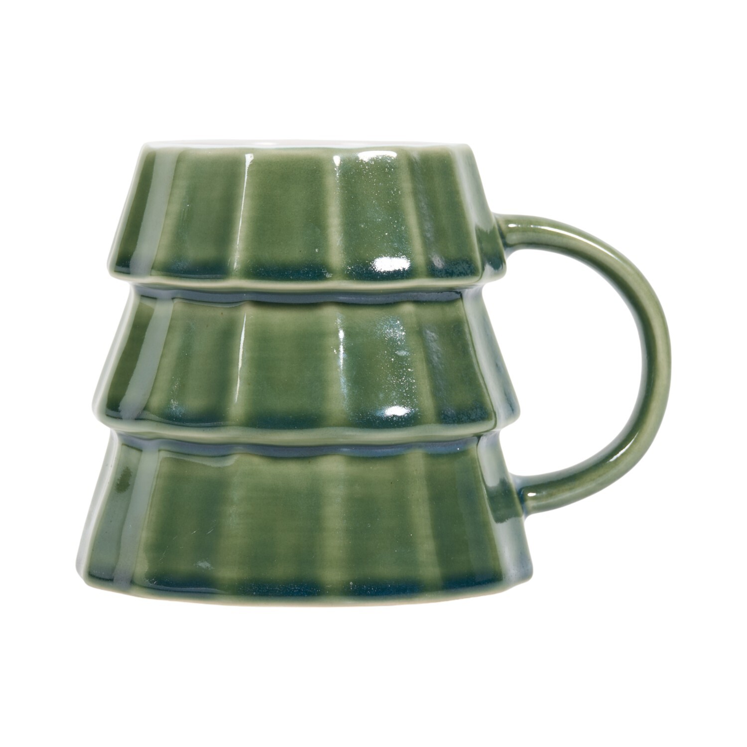 Reactive Glaze Xmas Tree Mug Dark Green Image 2