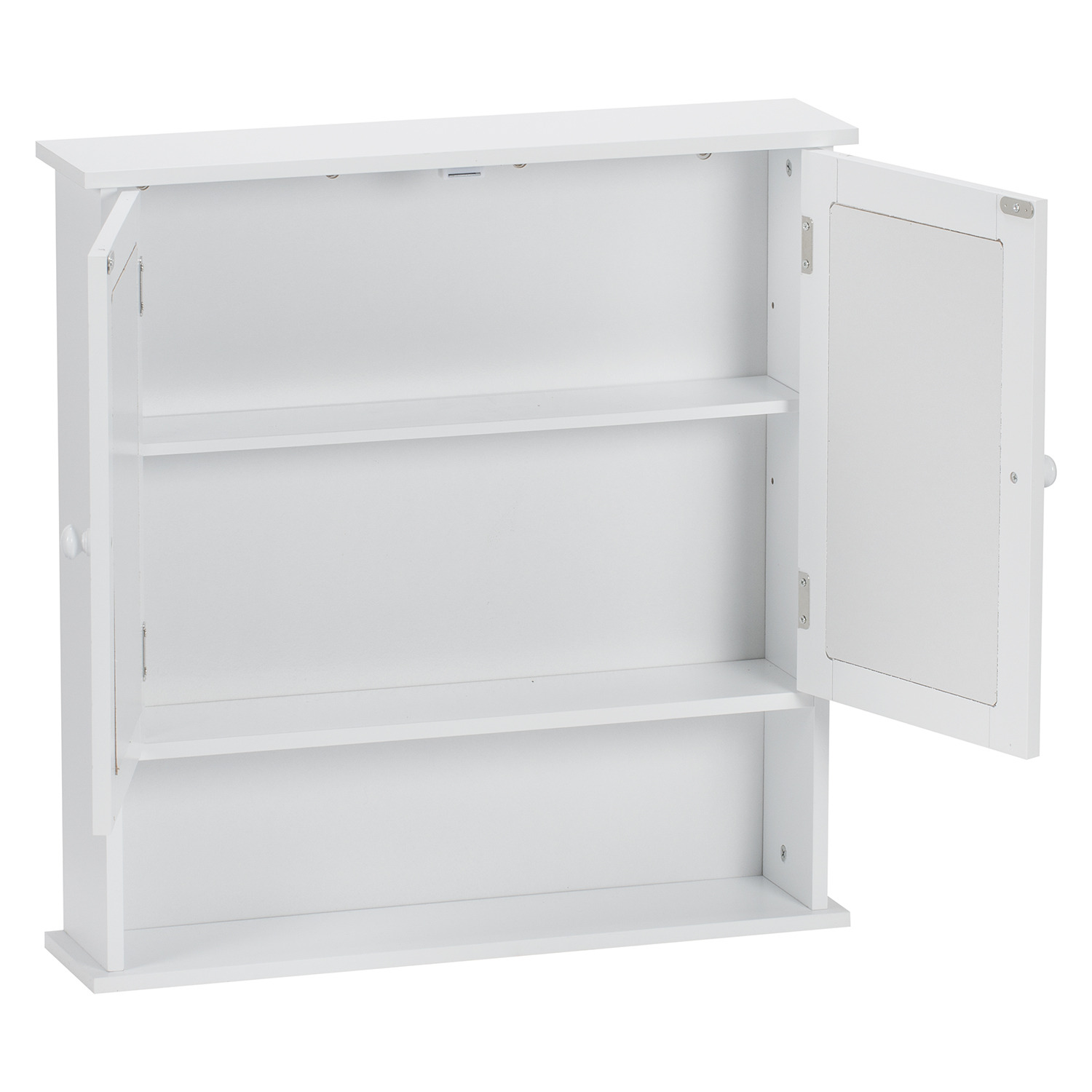 Kingston White 2 Door Mirror Bathroom Cabinet Image 3