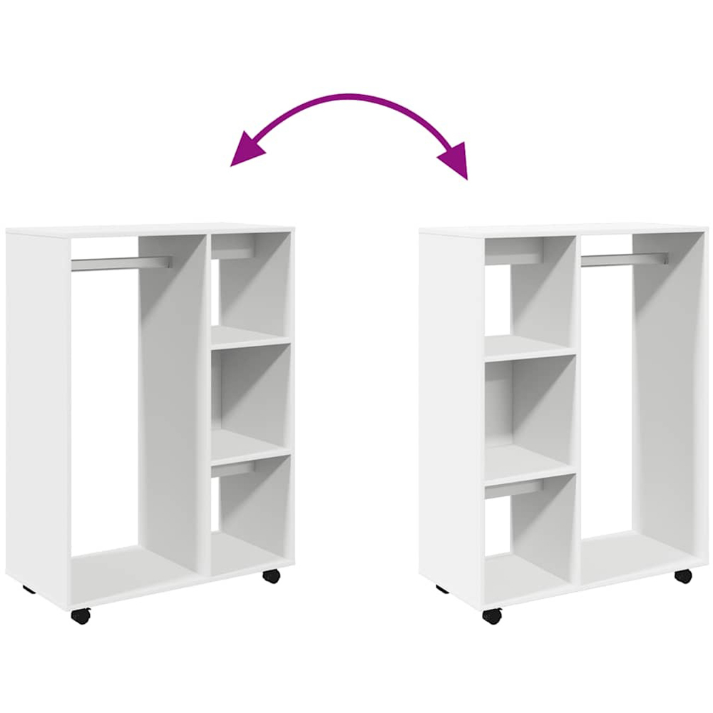 Walplus 3 Shelf White Open Wardrobe Image 6