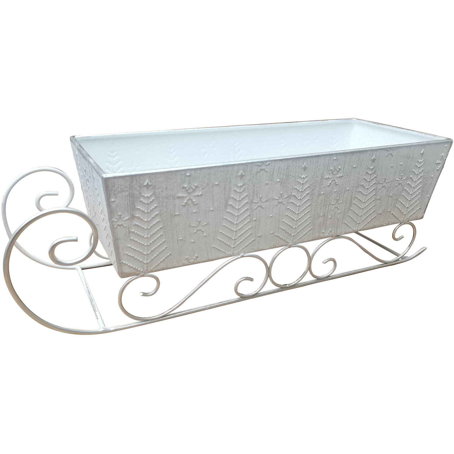 Rustic Sleigh Decoration Red or White Image 6