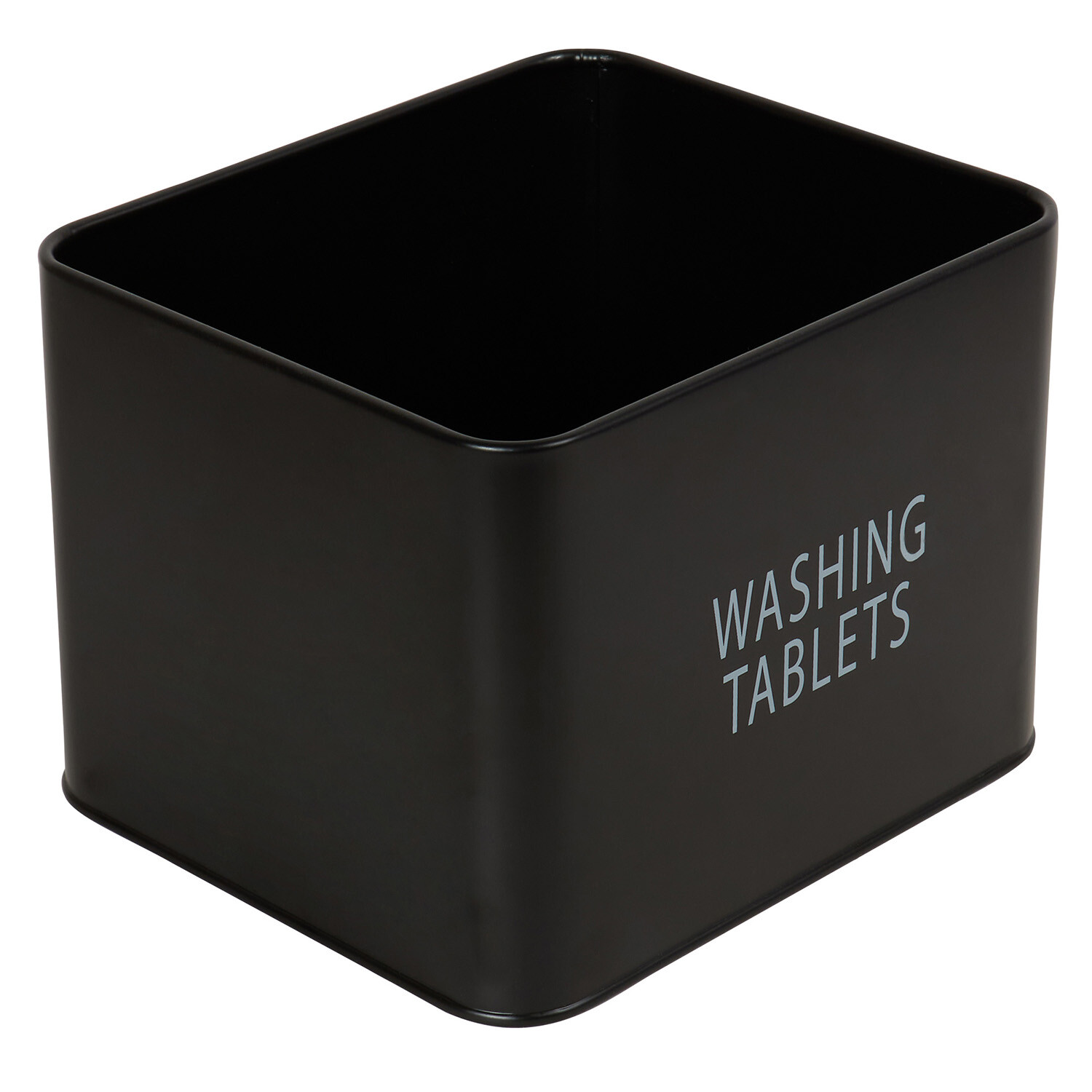 Malmo Washing Tablet Box with Dark Wood Lid - Black Image 2
