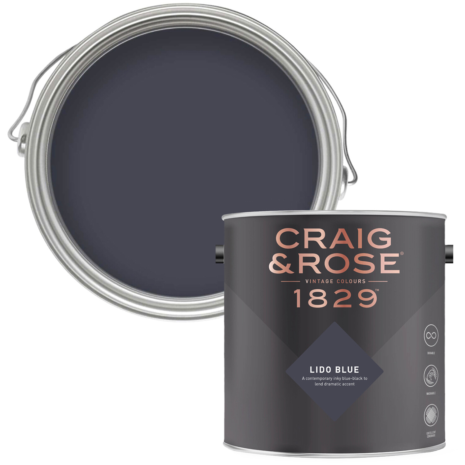 Craig and Rose Eggshell Paint - Lido Blue Image 1