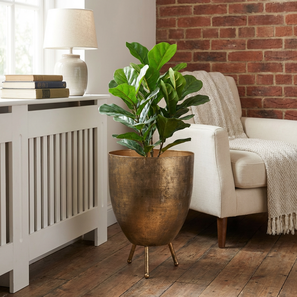 Gold Large Planter Gold Image 9