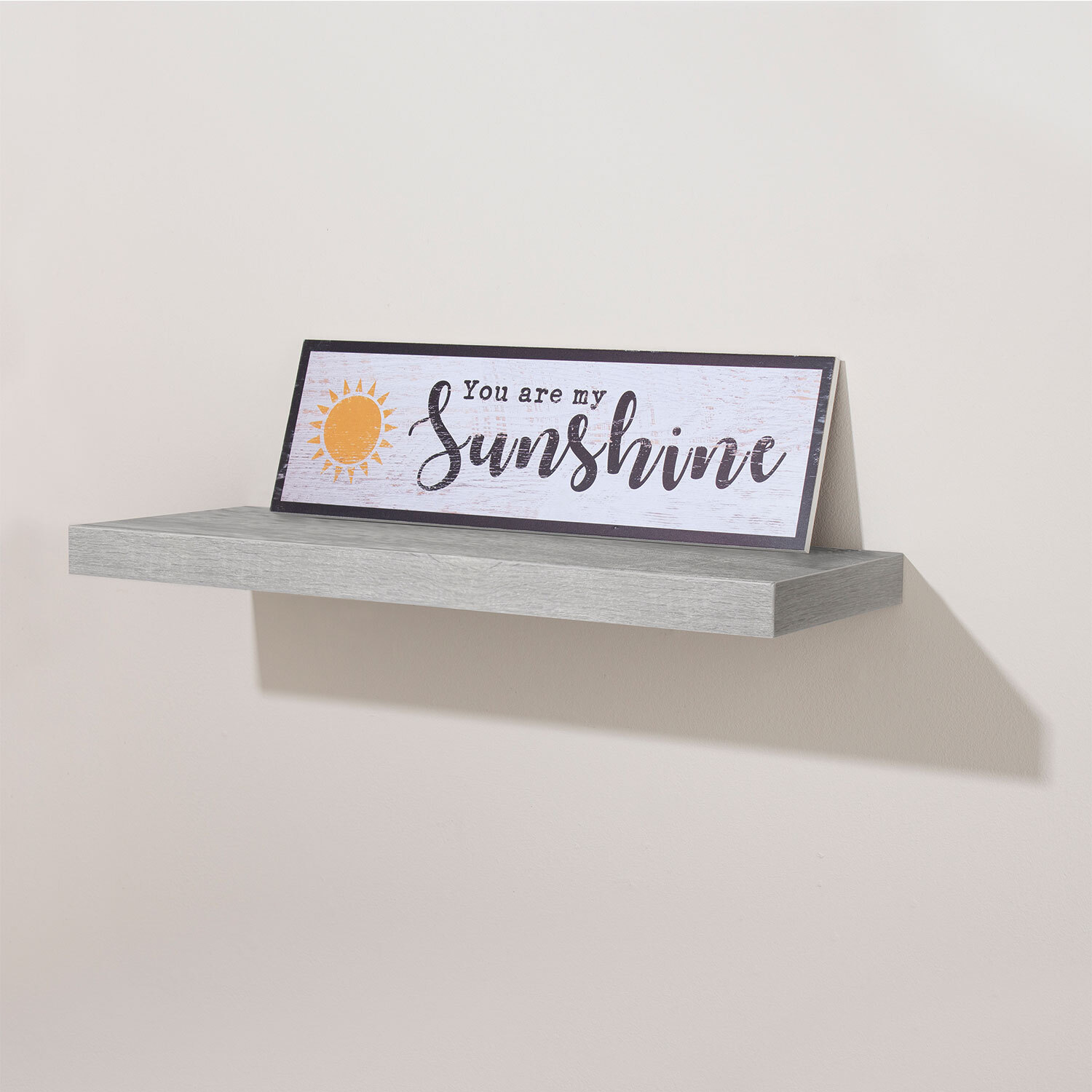 Grey Oak Effect Floating Shelf Kit 60cm Image 2