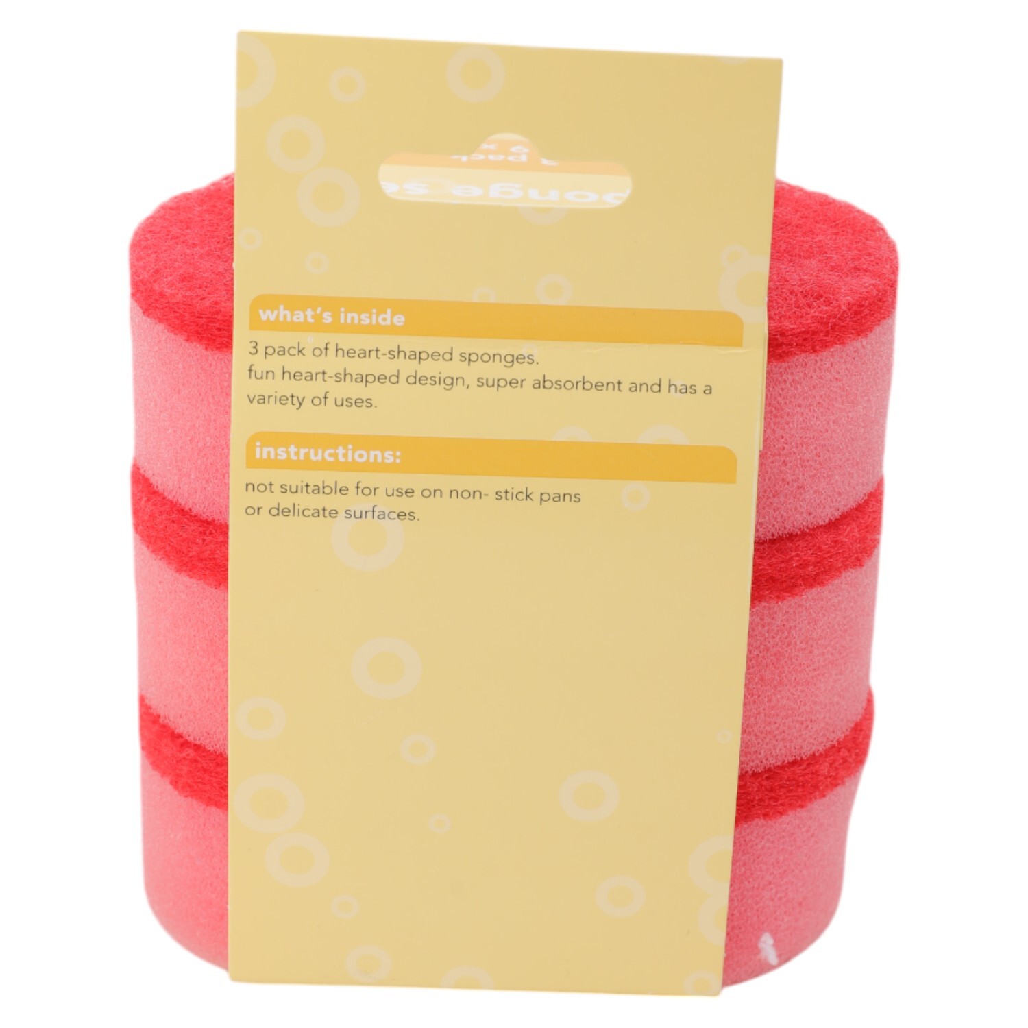 Wilko Heart Shaped Sponge Set Image 6