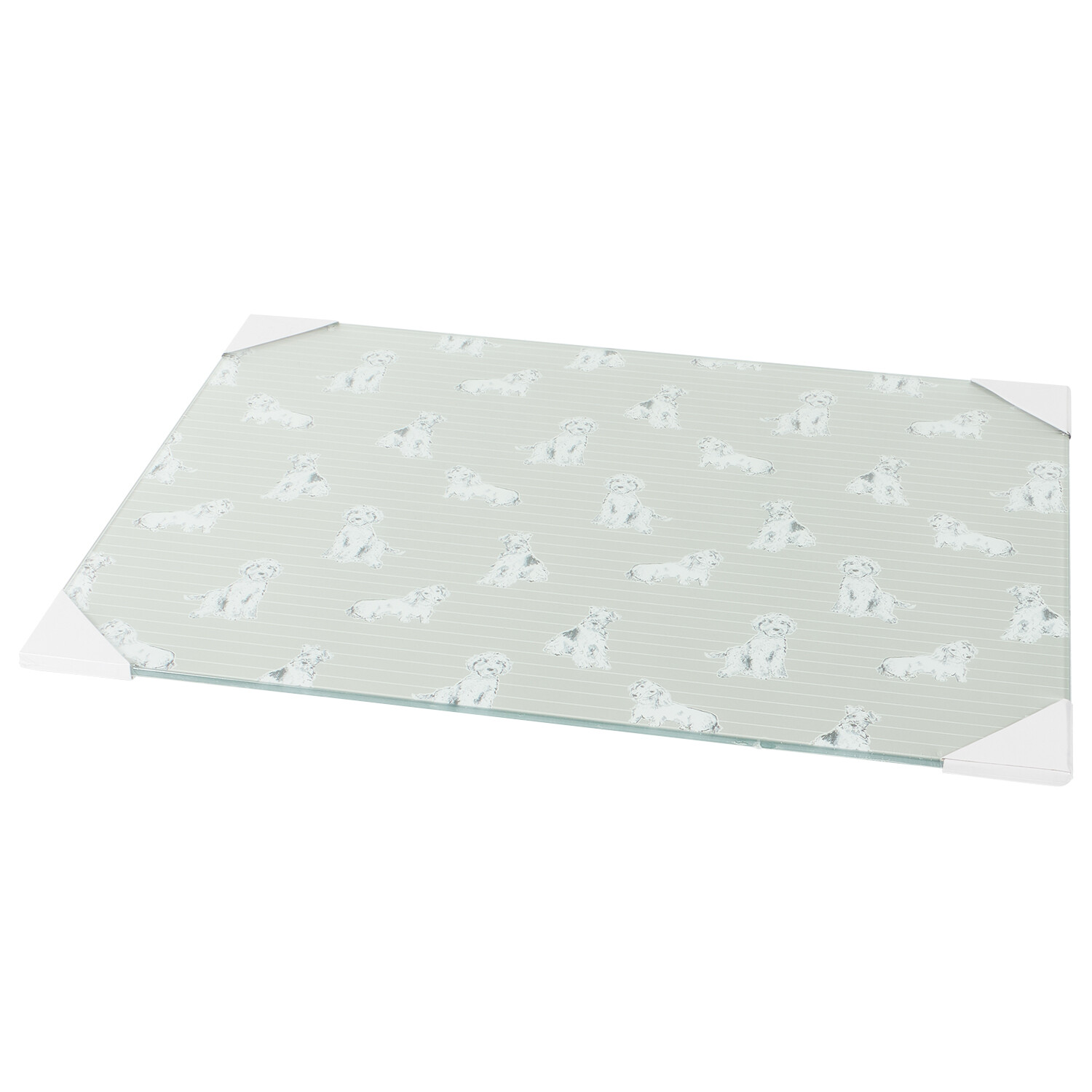 Waggy Tails Glass Worktop Saver Greige Image 2