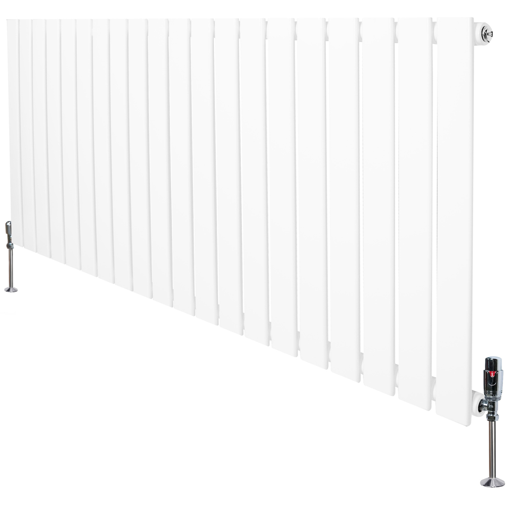MonsterShop Flat White Single Column Radiator and Valves 600 x 1400mm Image 3