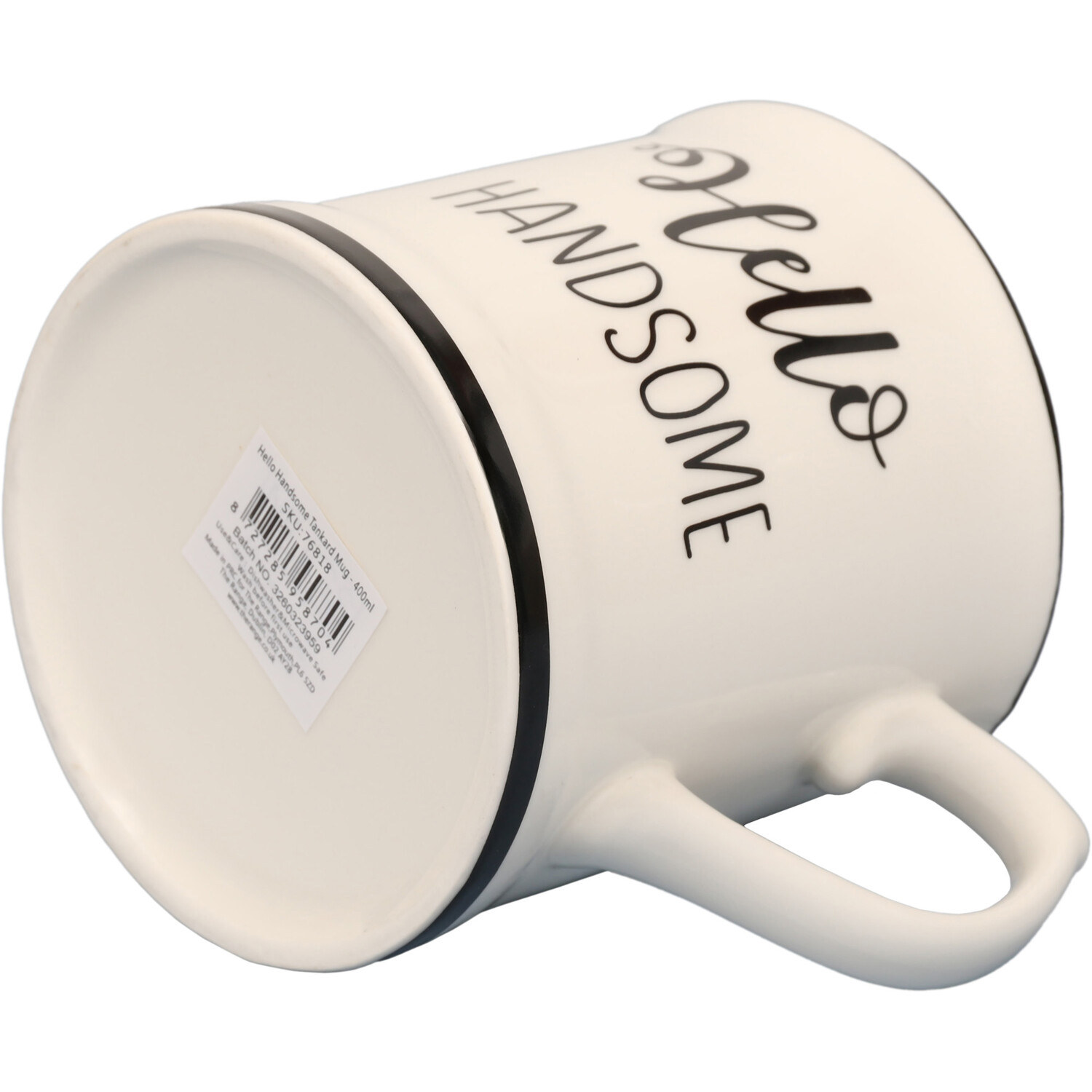 Hello Handsome Tankard Mug - White Image 4