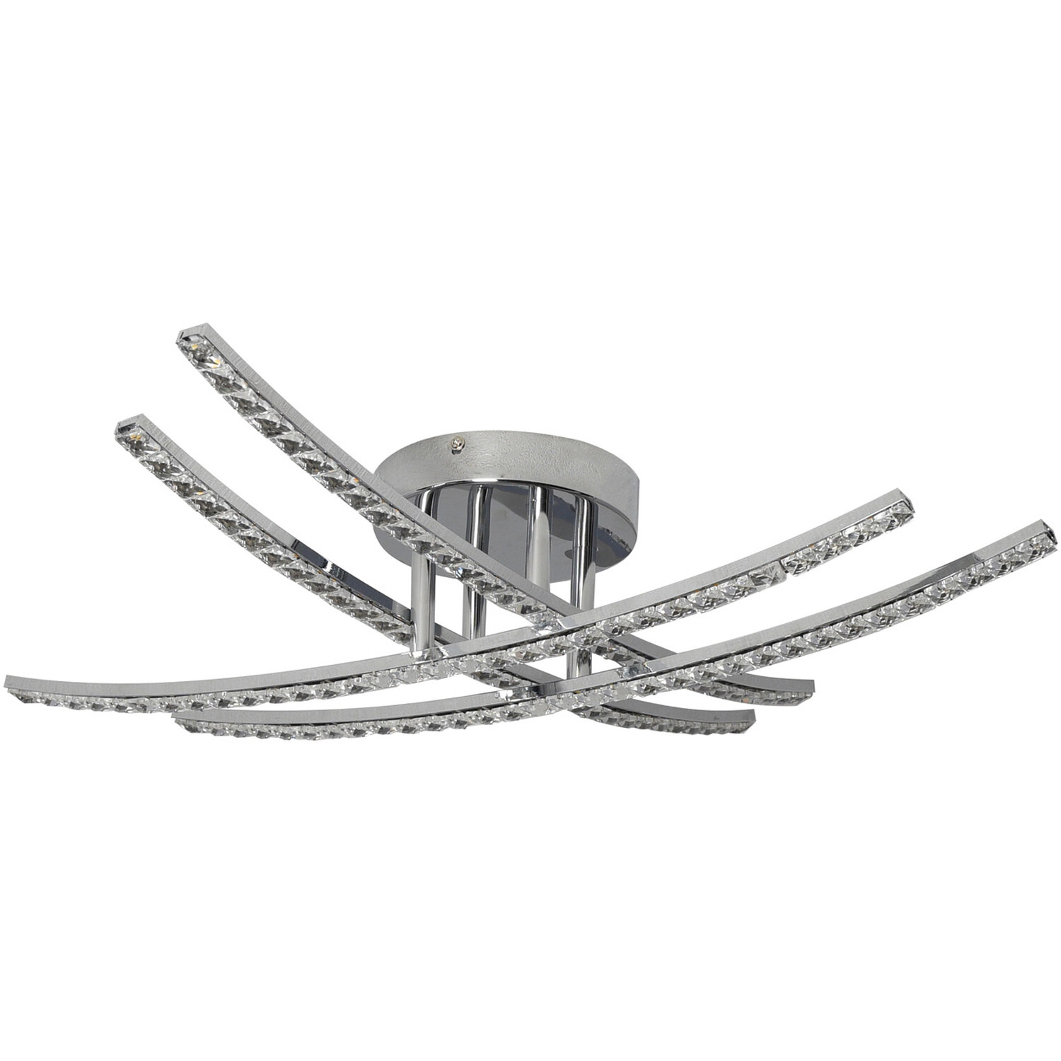 Rosie Chrome LED Flush Fitting Ceiling Light Image 2