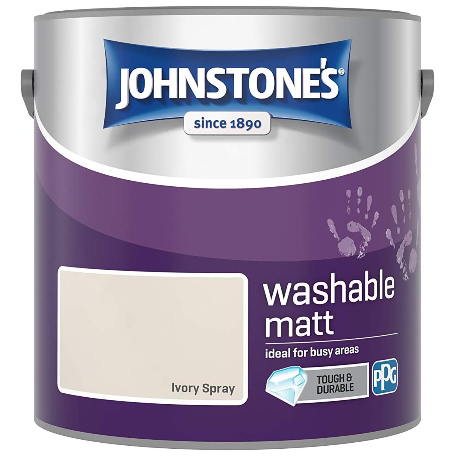 Johnstone's Washable Ivory Spray Matt Paint 2.5L Image 2