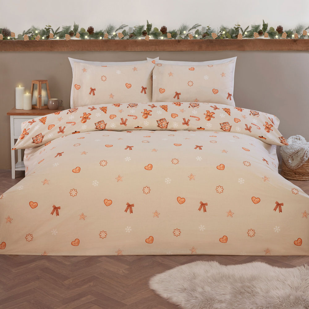 Gingerbread Cookies Duvet Set  - Natural / King Image 2