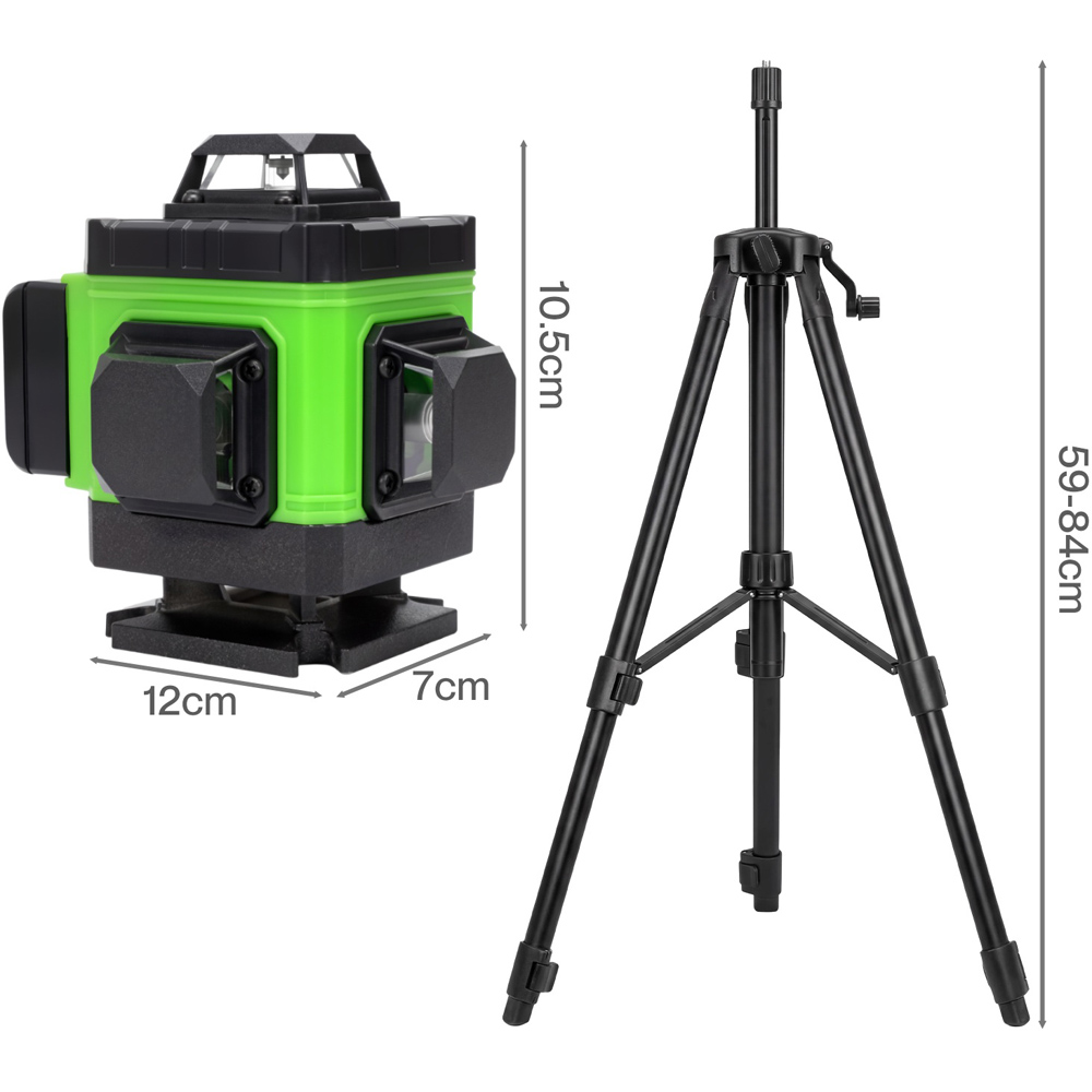 Traderight HW0308-UK Green 4D Cross Line Self-Levelling Laser with Tripod Image 9
