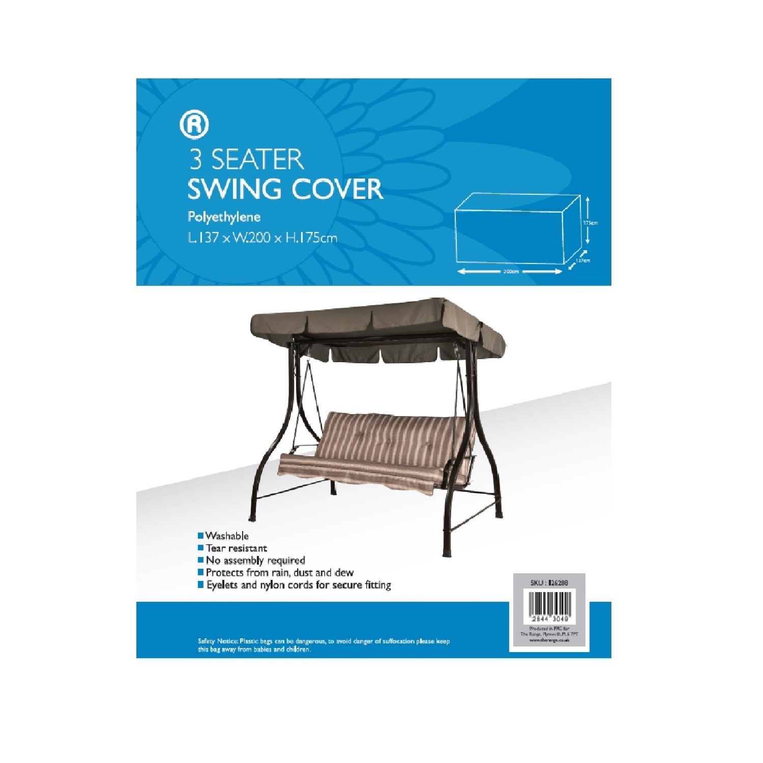 3 Seater Swing Cover - Green Image 2