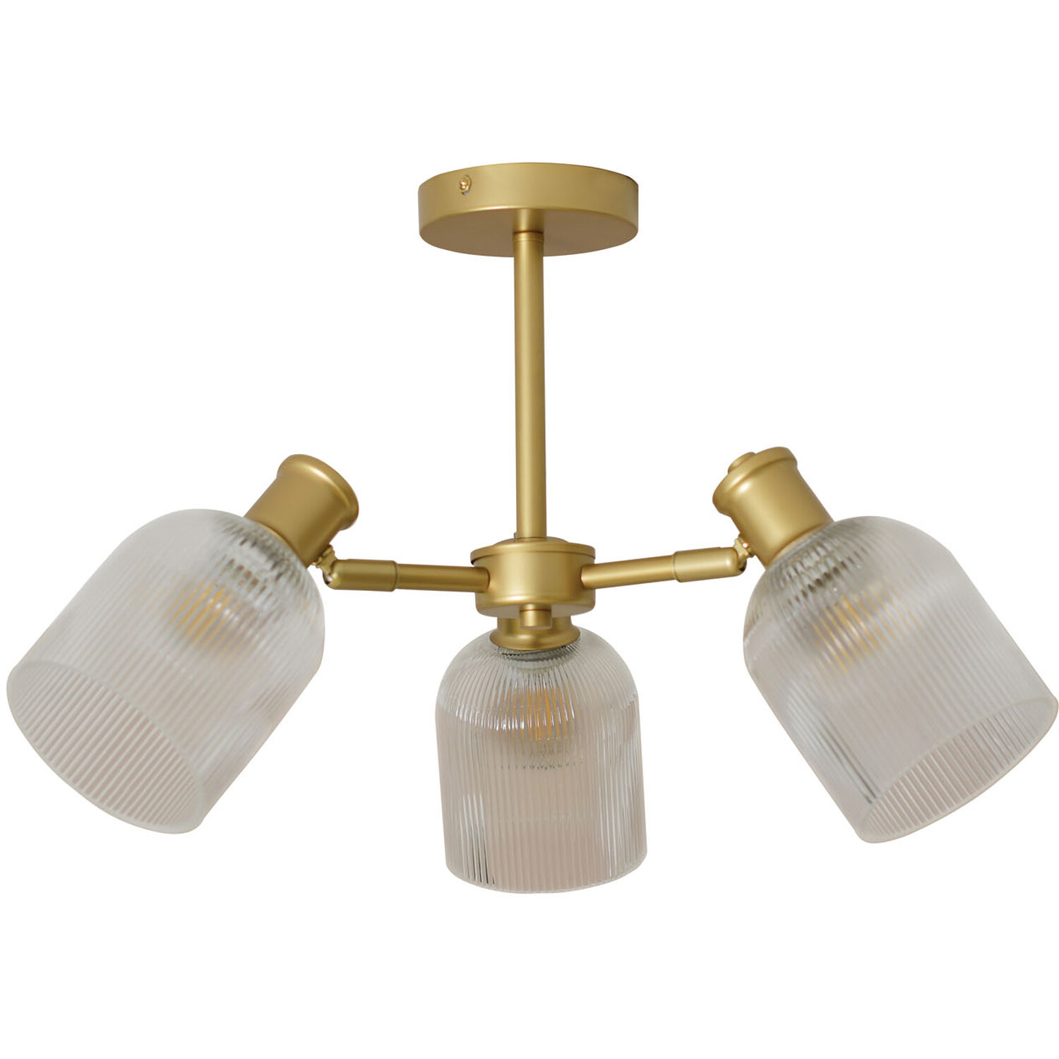Sorrento Gold 3 Light Ceiling Fitting Image 2