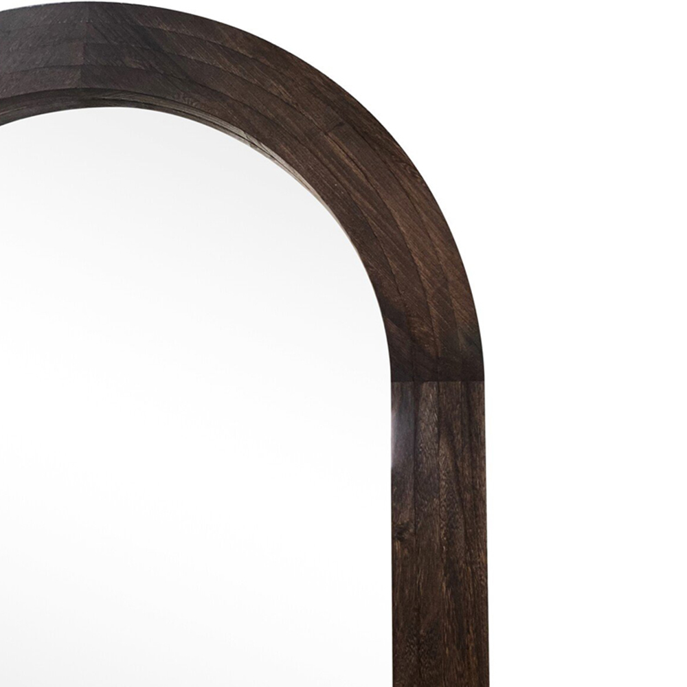 Evie 180 x 80cm Brown Ridged Arch Lean To Mirror Image 3
