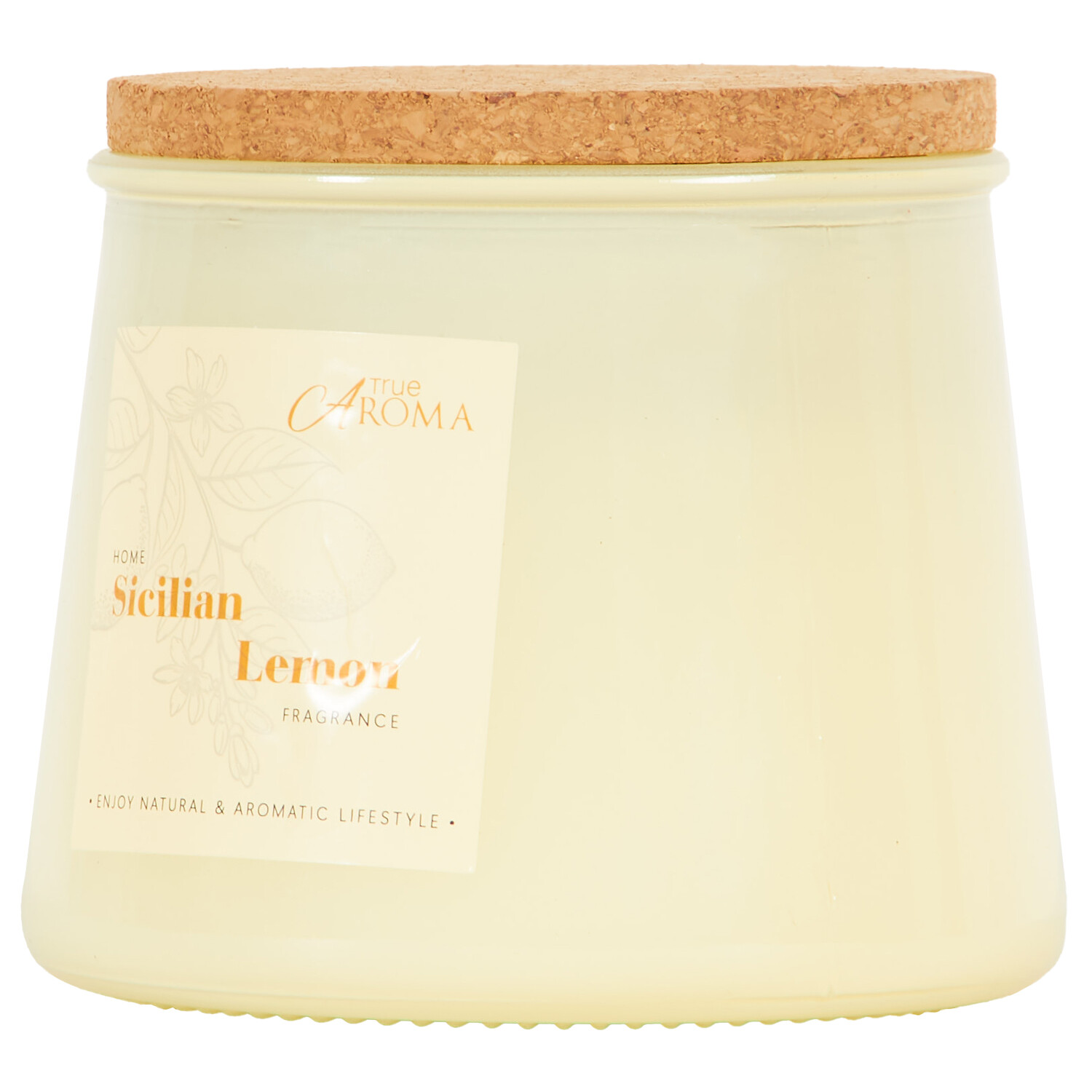 Sicilian Lemon Cork Candle - Yellow Image 2