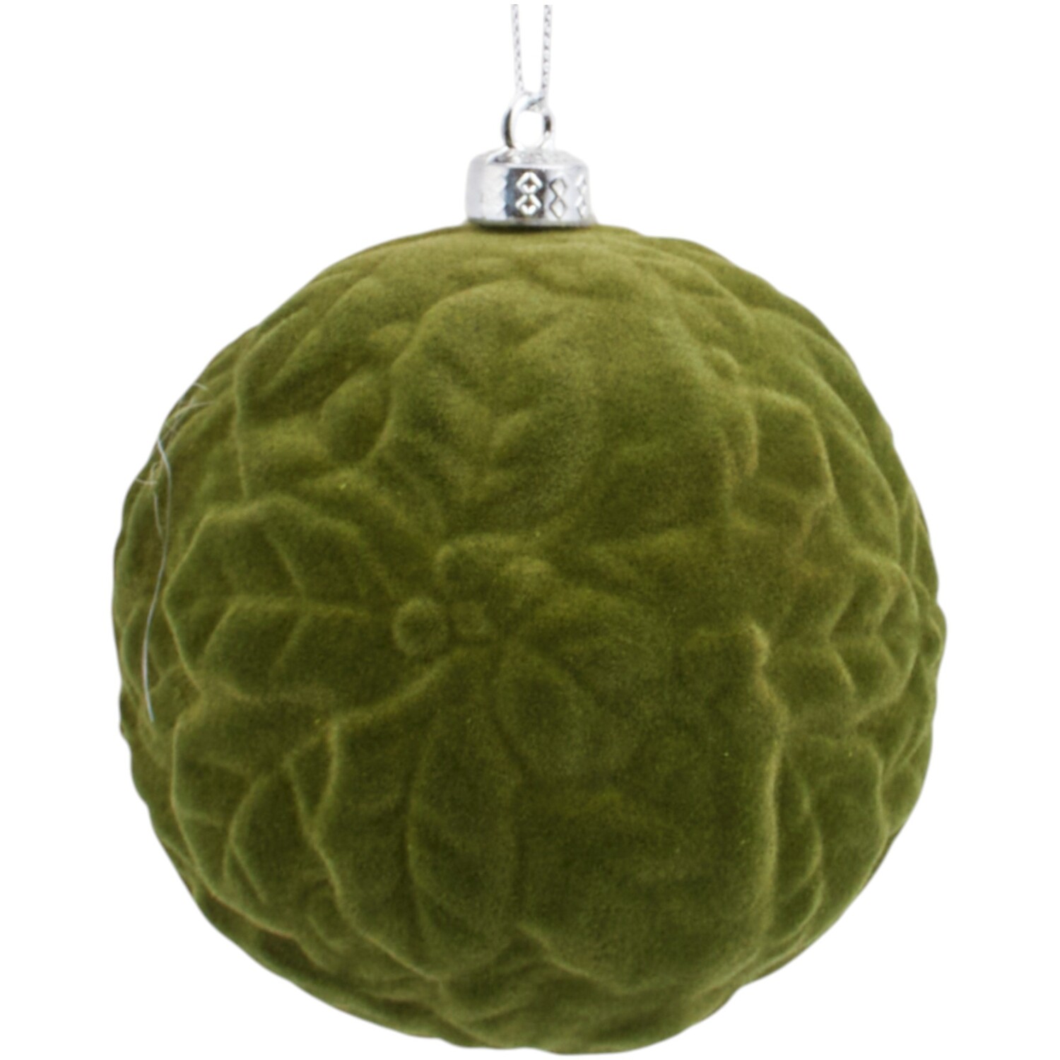 Pack of 4 Flocked Baubles Image 3