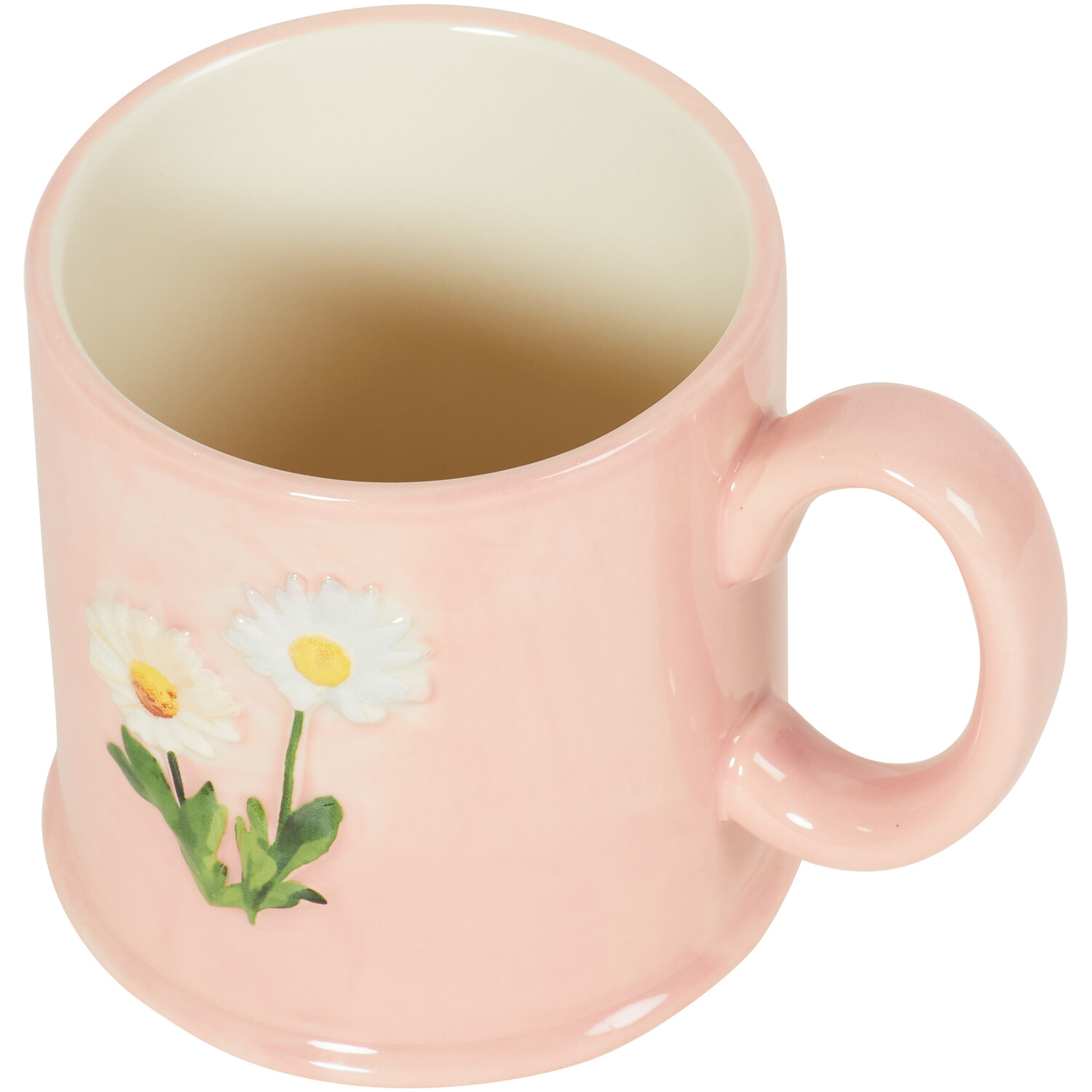 Tankard Embossed Daisy Mug - Pink Image 3