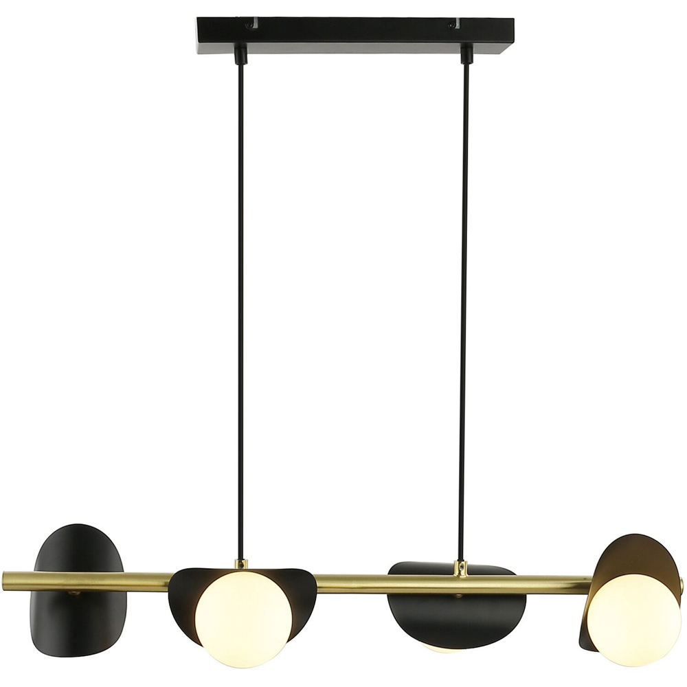 Callisto 4 Light Ceiling Fitting Light - Black and Gold Image 8