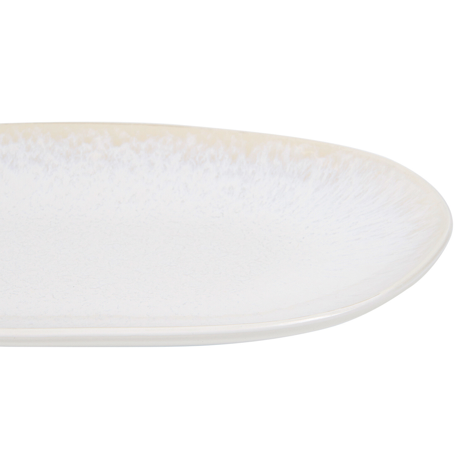 White Textured Serving Platter - White Image 5