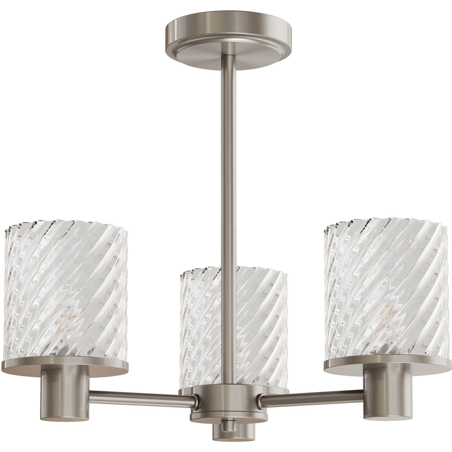 Maven 3 Arm Flush Ceiling Fitting Brushed Nickel Image 3