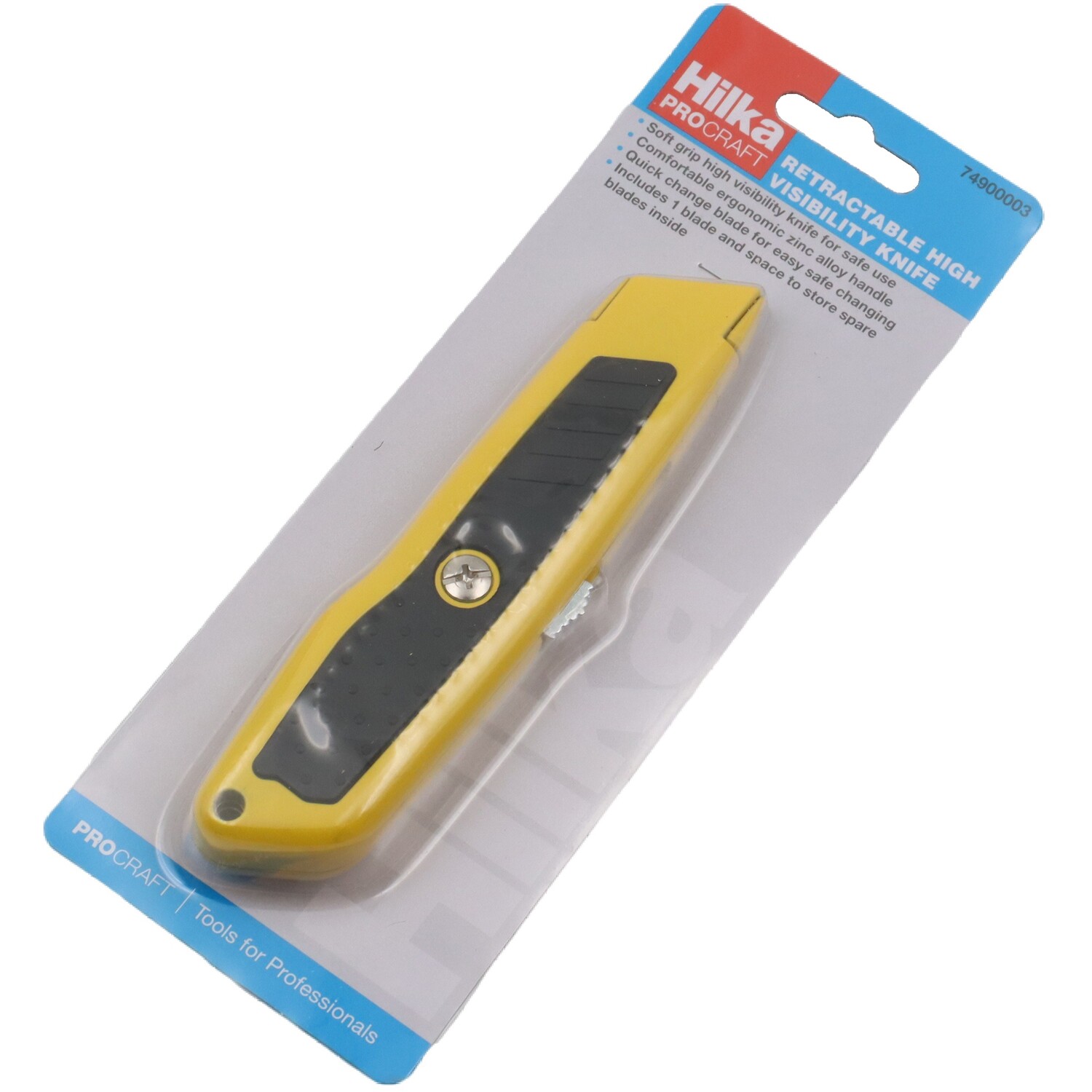Hilka Retractable High Visibility Knife - Yellow Image 2