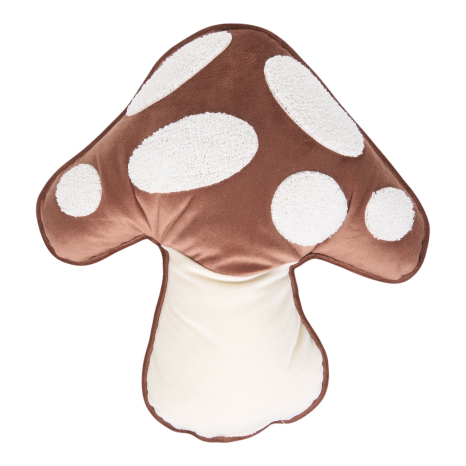 Assorted Toadstool Shaped Cushion Brown or Plum Image 2