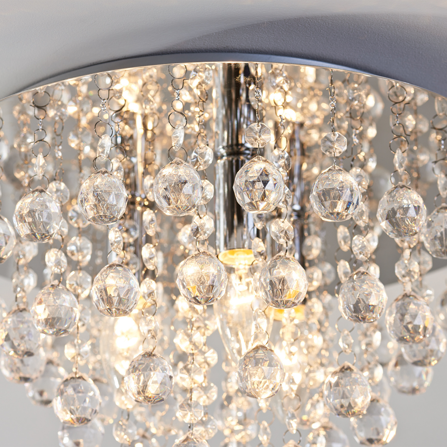 Lexy Silver 3 Light Fitting Ceiling Light Image 5