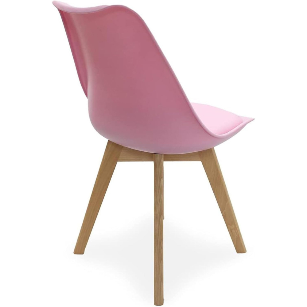 Life Interiors Lorenzo Pink Faux Leather Plastic Dining Chair Image 4