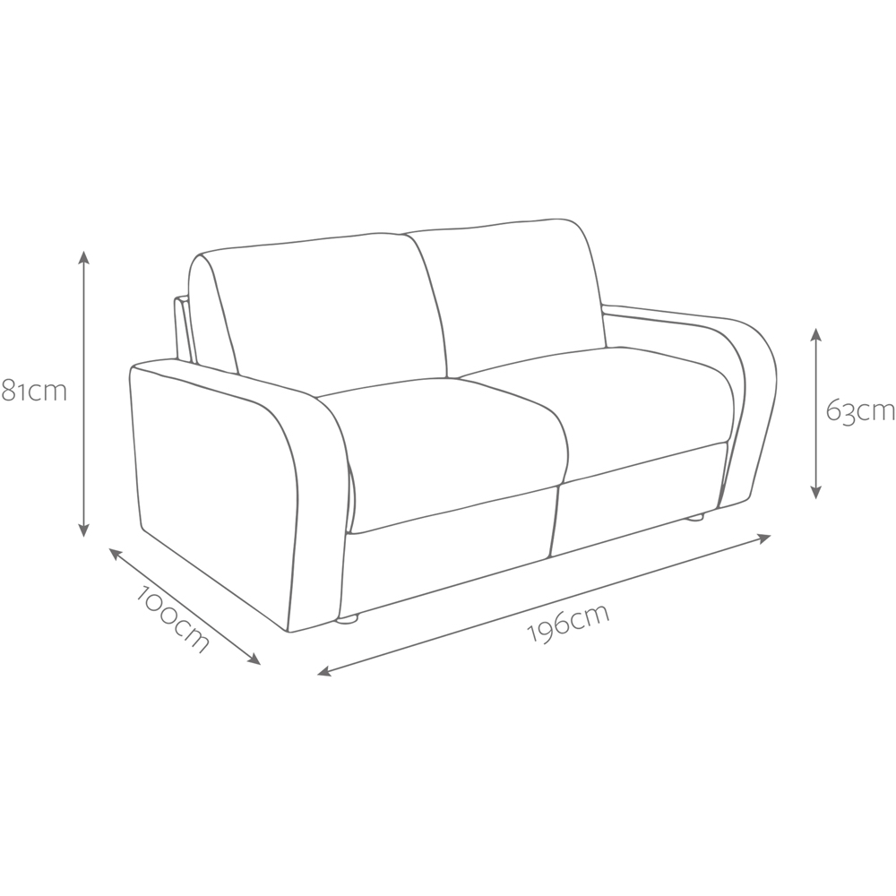 Jay-Be Deco 3 Seater Luxe Velvet Cedar Sofa Bed with e-Sprung Mattress Image 8