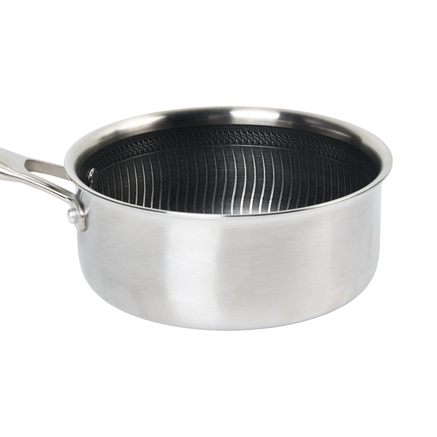 Stainless Steel Saucepan with Lid Silver 18cm Image 4