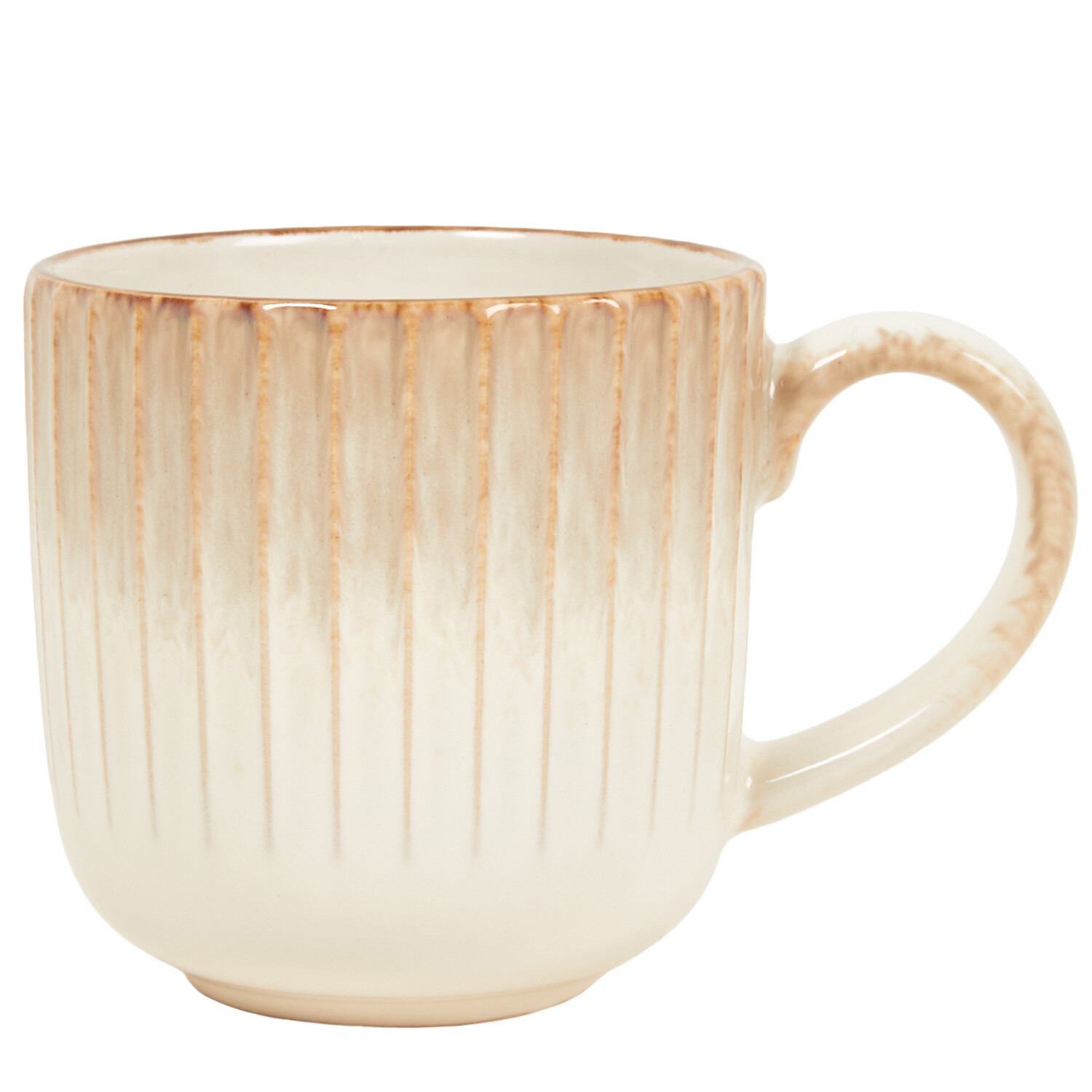 Embossed Reactive Glaze Mug 360ml - Cream Image 2