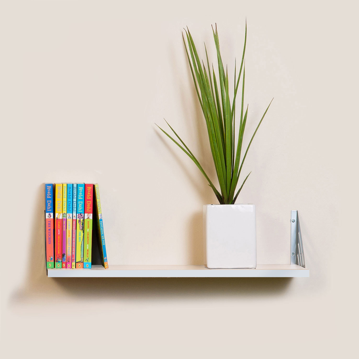 Avon White Book End Floating Shelf 60cm Image 2