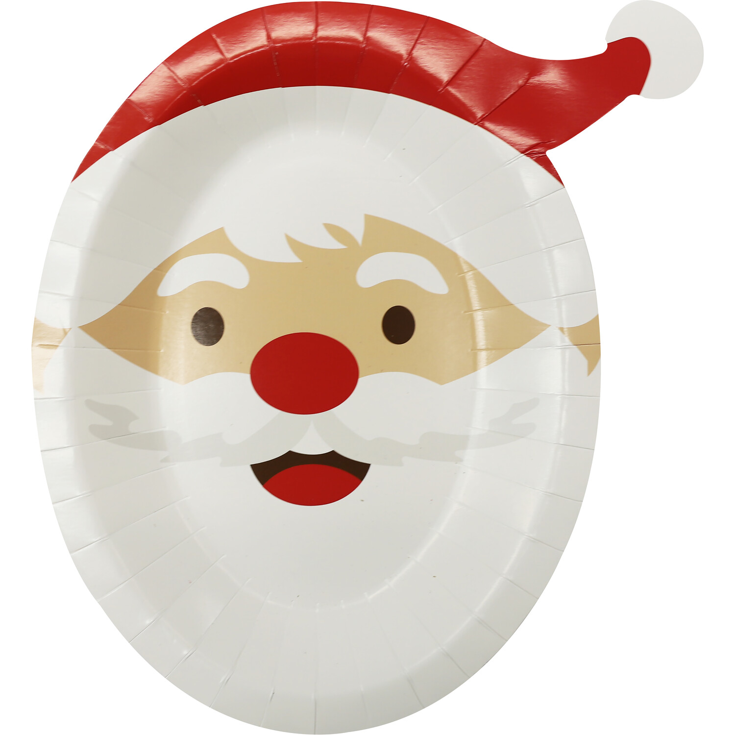 Pack of 8 Santa or Reindeer Shaped Plates - Multicolour Image 2