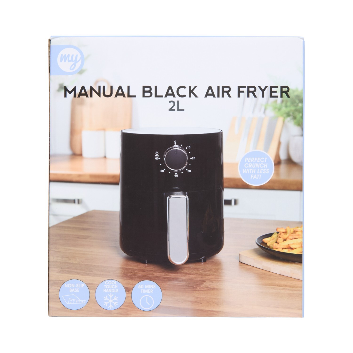 MY Manual Black Air Fryer Black Image 6
