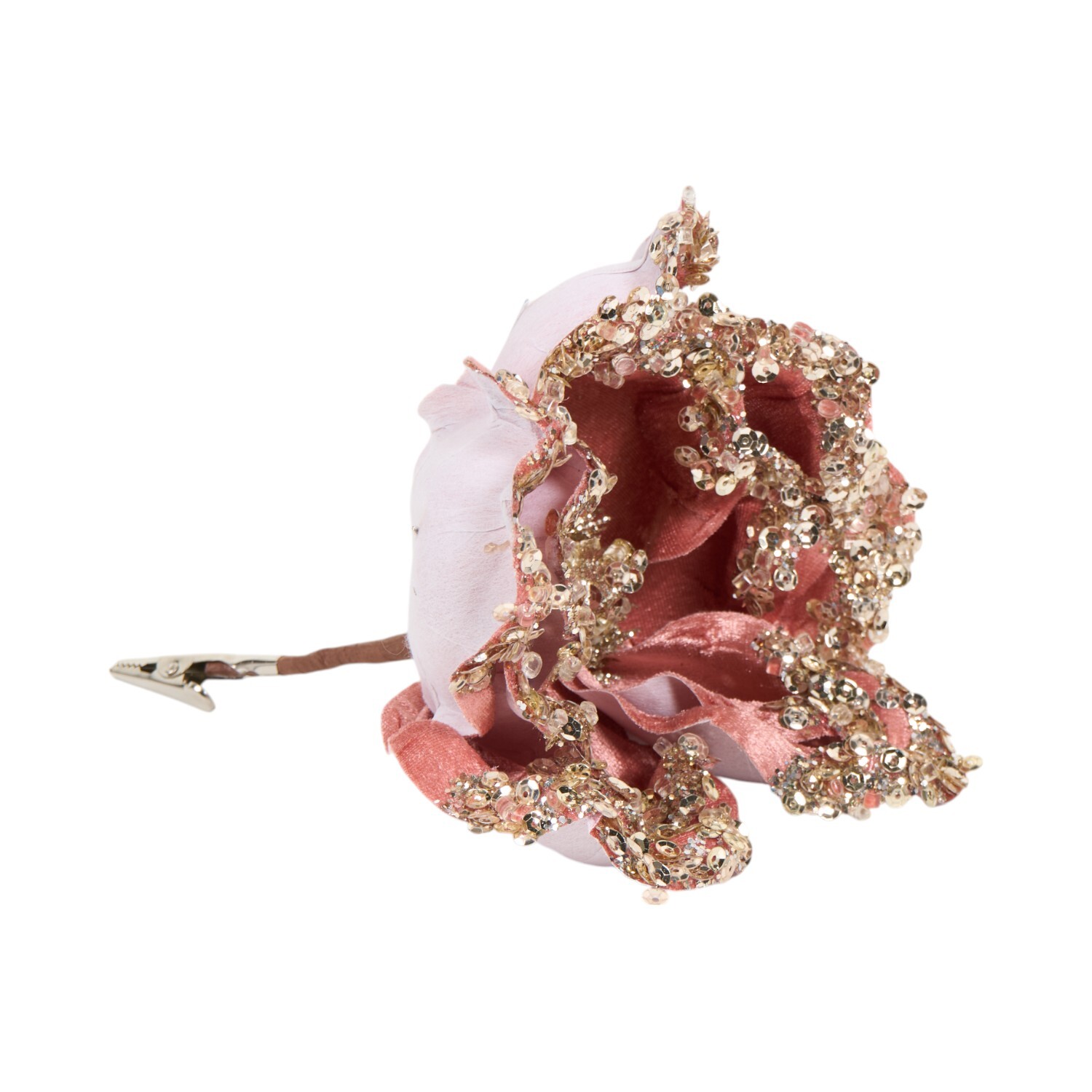 Blush Glitter Magnolia Pick Image 7