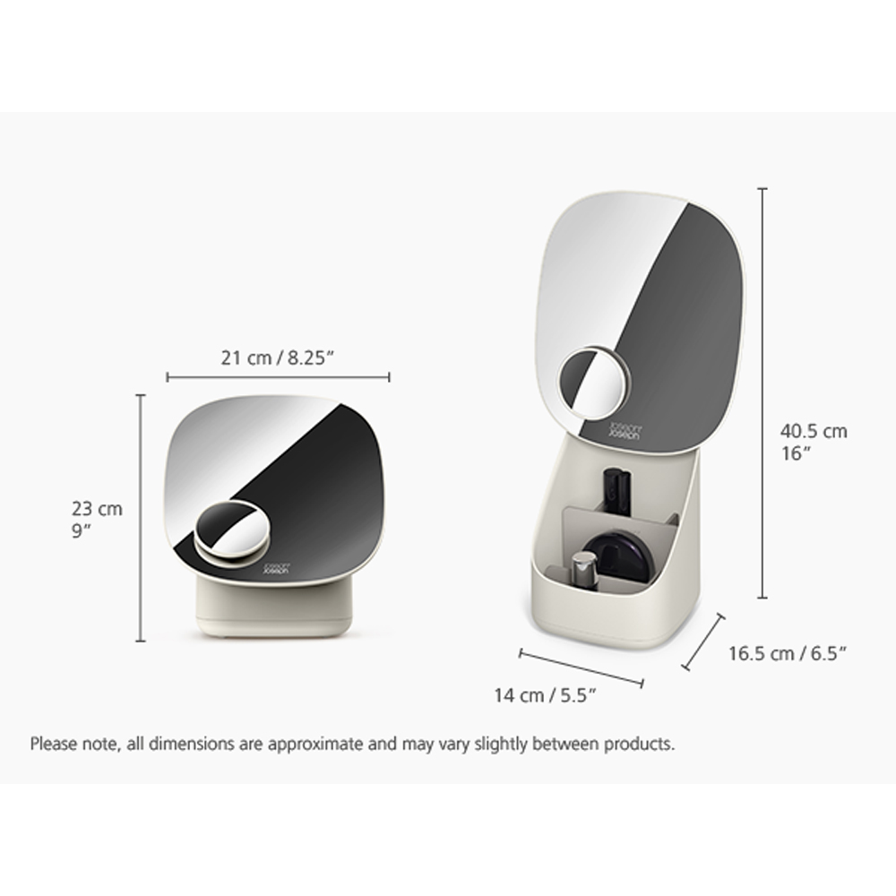 Joseph Joseph Viva Shell Pedestal Mirror with Storage Image 8