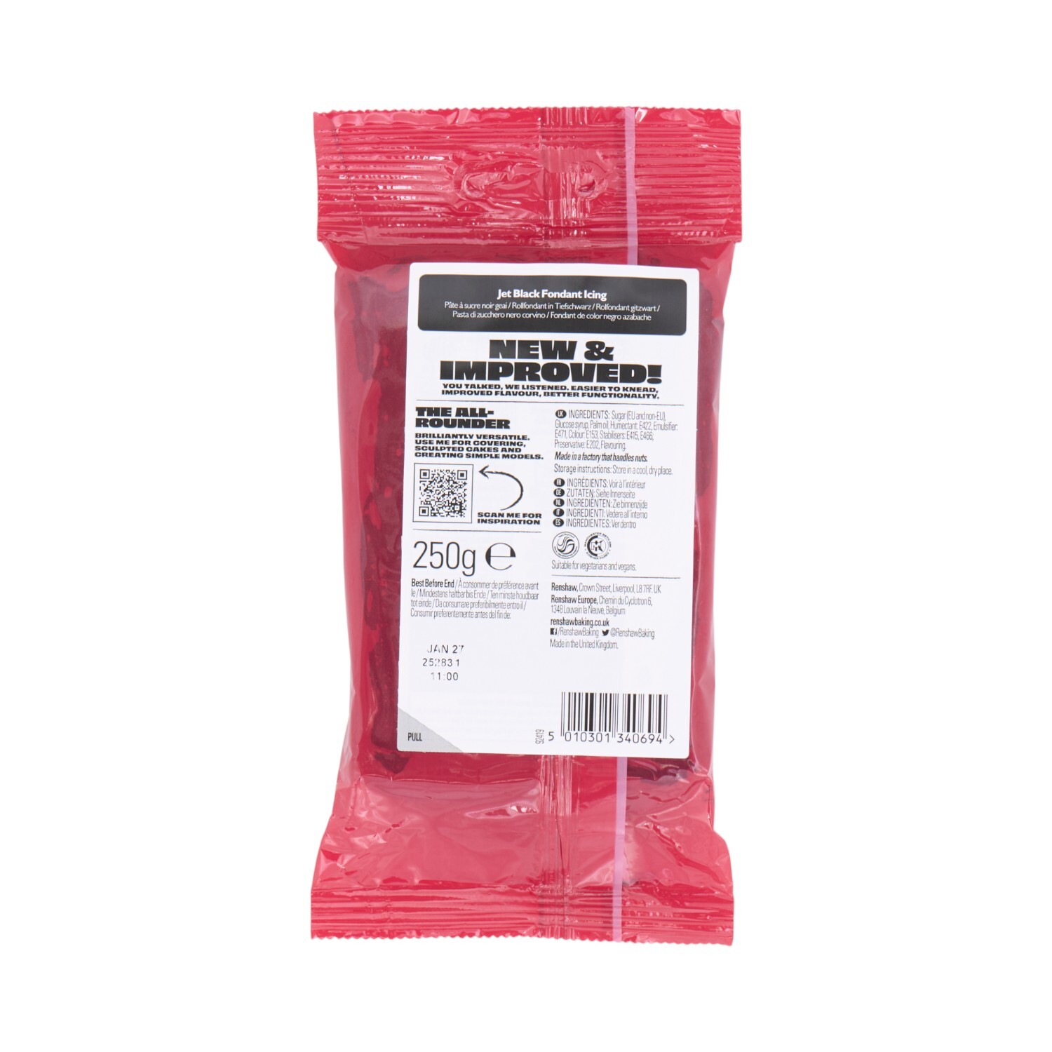 Renshaw Fondant Icing - Jet Black Image 2